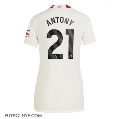 Camiseta Manchester United Antony #21 Tercera Equipación para mujer 2023-24 manga corta